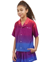 Champion Big Girls Button-Up Gradient Shirt