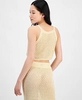 Guess Women's Crochet Crop Top