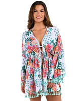 La Blanca Women's Riveria Resort Tie-Front Kimono Cover-Up