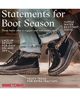 Minnetonka Women's Tinley Lace-up Suede Ankle Boots