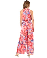 Vince Camuto Women's Printed Halter Wide-Leg Jumpsuit