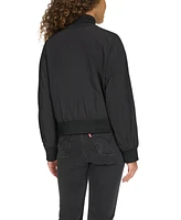 Levi's Women's Relaxed Zip-Front Ribbed-Hem Bomber Jacket