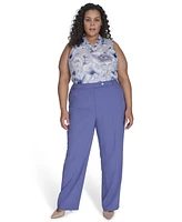 Calvin Klein Plus Lux Modern Fit Wide-Leg Pants