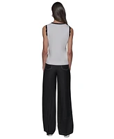 Karl Lagerfeld Paris Women's Scallop-Edge Sleeveless Sweater