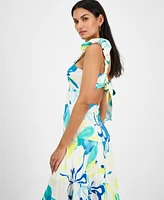 Rachel Roy Women's Printed Ruffle-Sleeve Dress