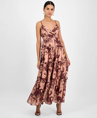 Rachel Roy Women's Chloe Floral-Chiffon Tiered Maxi Dress