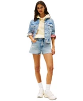 Tommy Jeans Women's Patchwork Frayed Denim Shorts