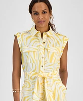 I.n.c. International Concepts Petite Printed Utility Jumpsuit, Exclusively at Macy's