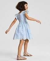 Rare Editions Toddler and Little Girls Enlarged Flora Eyelet Dress