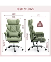 Dyhome Gaming Chair, Racing Office Ergonomic High-Back Pu Leather Reclining Computer Desk Executive Swivel Rolling Chair f
