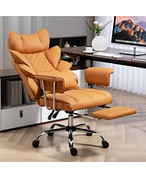 Dyhome Gaming Chair, Racing Office Ergonomic High-Back Pu Leather Reclining Computer Desk Executive Swivel Rolling Chair f