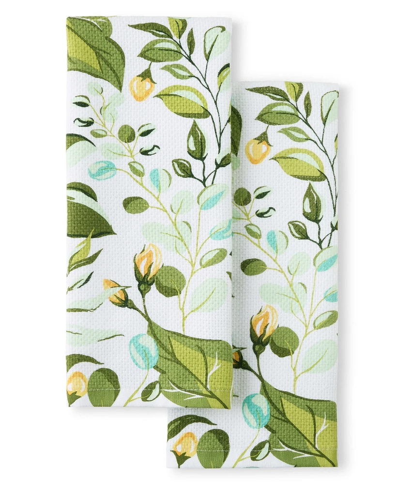 Fiesta Luscious Forest Cotton Kitchen Towel Set, 16" x 28"