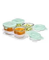 Oxo Tot Glass 4-Pack Baby Blocks Food Storage Containers