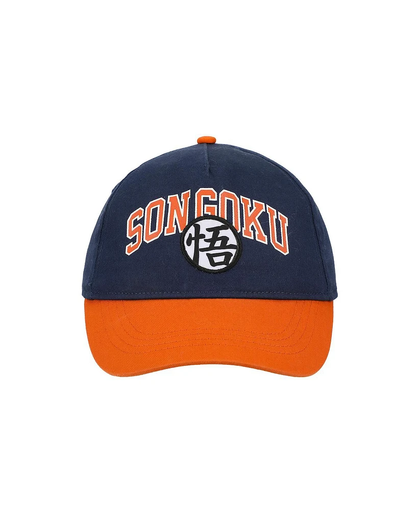 Dragon Ball Z Boys Son Goku Kanji Youth Blue & Orange Traditional Adjustable Hat