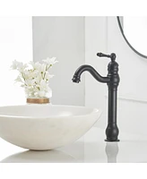 Single Handle Hole Vessel Sink Faucet With 360° Swivel Spout