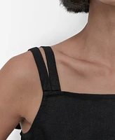 Dkny Women's Linen Tie-Strap Tank Top