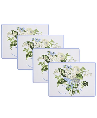 Laura Ashley Lily of the Valley Cork Placemats Set of 4, 16" x 12"