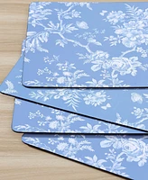 Laura Ashley Walled Garden Cork Placemats Set of 4, 16" x 12"