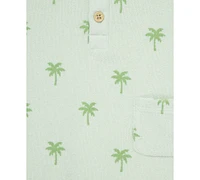 Little Me Baby Boys 2-Pc. Palm Tree Romper & Bucket Hat Set