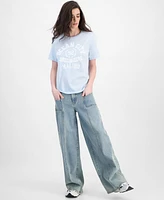 Love Tribe Juniors' Ocean City Graphic-Print Crewneck Tee