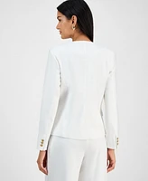 I.n.c. International Concepts Women's Linen-Blend Collarless Blazer, Exclusively at Macy's