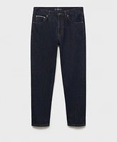 Mango Men's Tapered-Fit Dark-Wash Jeans