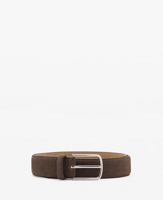 Mango Men's Suede Leather Belt