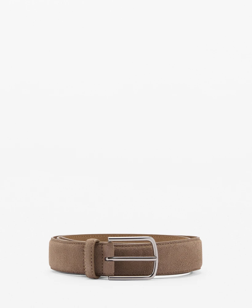 Mango Men's Suede Leather Belt