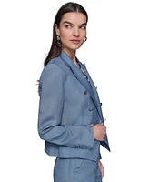 Karl Lagerfeld Paris Women's Double-Breasted Peak-Lapel Jacket