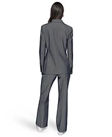 Karl Lagerfeld Paris Women's Beaded-Bow Pinstriped Blazer