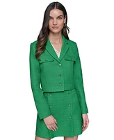 Karl Lagerfeld Paris Women's Cropped Tweed Jacket
