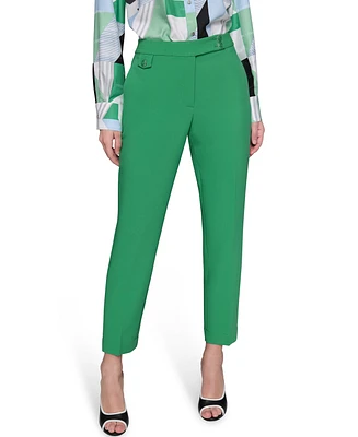 Karl Lagerfeld Paris Women's Mid-Rise Straight-Leg Pants