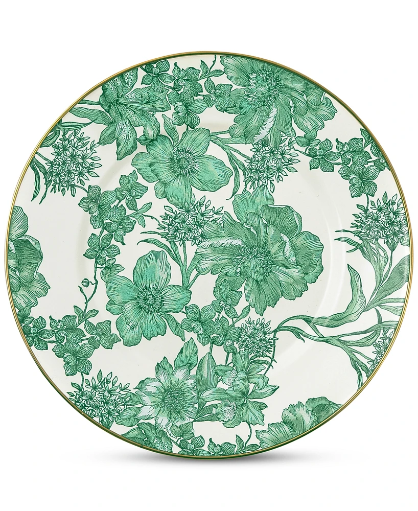 Mackenzie-Childs Emerald English Garden Dinner Plate