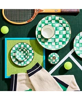 Mackenzie-Childs Emerald Check Salad Plate