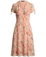 Lauren Ralph Women's Floral Georgette Short-Sleeve Dress