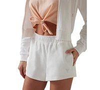 Guess Women's Primula Cotton High Rise Pull-On Shorts
