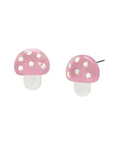 Betsey Johnson Faux Stone Spring Mushroom Stud Earrings