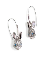 Betsey Johnson Faux Stone Spring Bunny Dangle Earrings