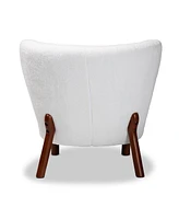 Baxton Studio 31" Upholstered Finished Wood Cabrera Modern and Contemporary Accent Chair