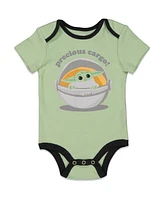 Star Wars Baby Boys Yoda Bodysuit T-Shirt and Pants 4 Piece Layette Set