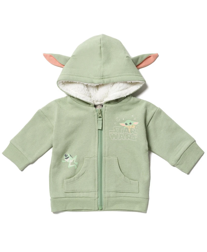 Starwars Baby Boys Star Wars Yoda Fleece Zip Up Cosplay Hoodie