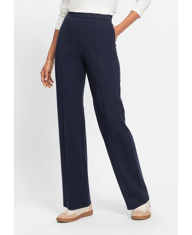 Olsen Women's Mona Fit Wide Leg Knit Trouser