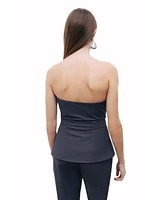 Nocturne Women's Zippered Corset Look Blouse