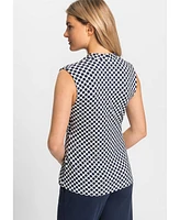 Olsen Women's Polka Dot Sleeveless Shell