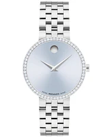 Movado Women's Museum Classic Lab Grown Diamond Swiss Quartz Stainless-Steel Watch, 29.5mm