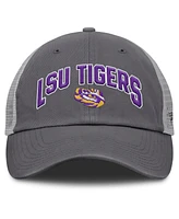 Fanatics Men's Charcoal Lsu Tigers Ionic Trucker Adjustable Hat