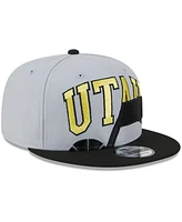 New Era Men's Gray/Black Utah Jazz Tip-Off Two-Tone 9FIFTY Snapback Hat