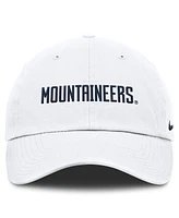 Nike Men's White West Virginia Mountaineers Core Club Mascot Wordmark Adjustable Hat