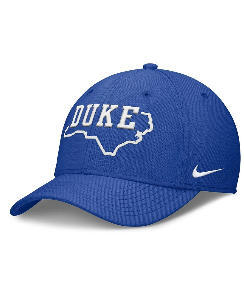 Nike Men's Royal Duke Blue Devils Local Swoosh Flex Hat