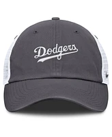 Nike Men's Gray Los Angeles Dodgers Wordmark Club Adjustable Trucker Hat